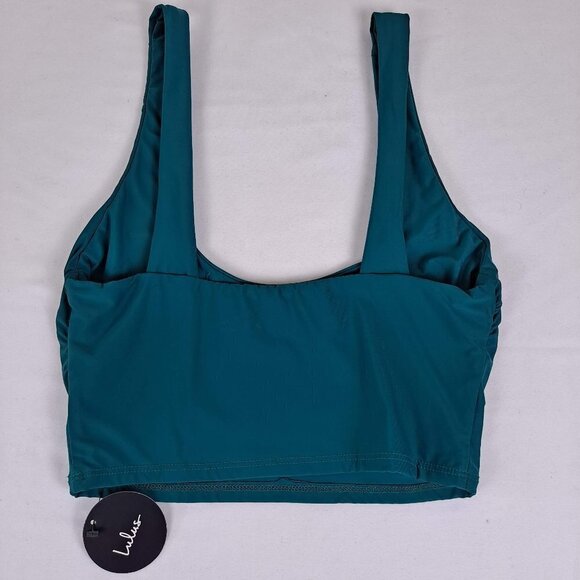 Lulu's size Small Green Scoop Neck Bikini Swim Top NWT - Picture 5 of 11